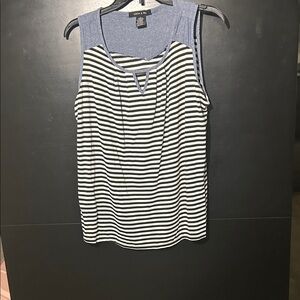 Stylish Striped Tank Top with Blue Accents